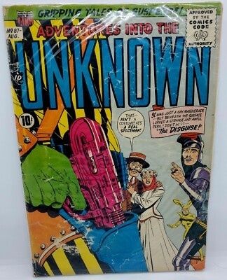 Couverture de comic vintage Unknown portant le sceau du Comics Code Authority
